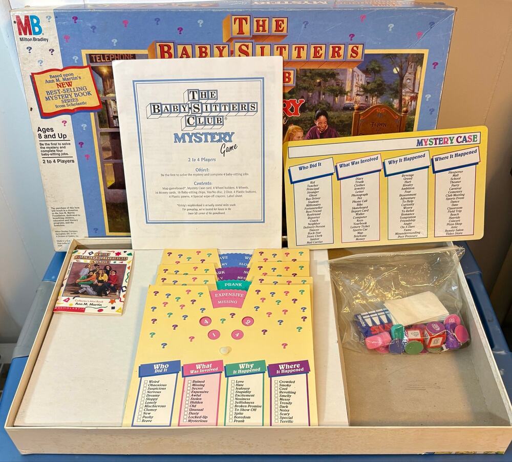 Vintage The Babysitters Club Mystery Board Game 1992 Milton Bradley Complete